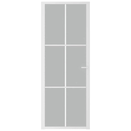 Vidaxx porte intérieure 76x201,5 cm verre dépoli et aluminium blanc