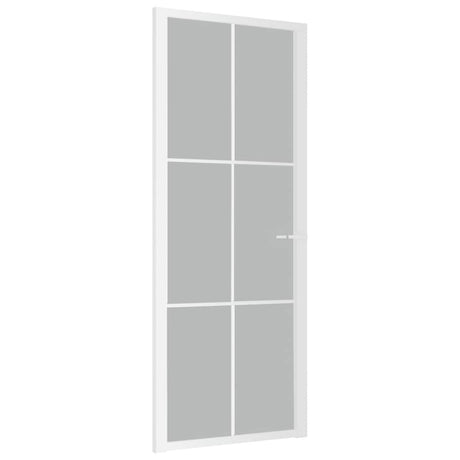 Vidaxx porte intérieure 83x201,5 cm verre dépoli et aluminium blanc