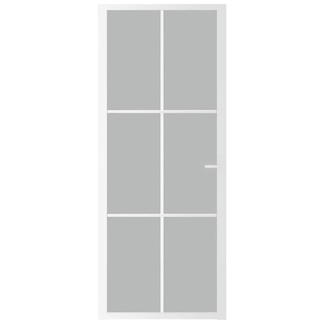Vidaxx porte intérieure 83x201,5 cm verre dépoli et aluminium blanc