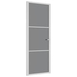 Vidaxx porte intérieure 76x201,5 cm verre ESG et aluminium blanc