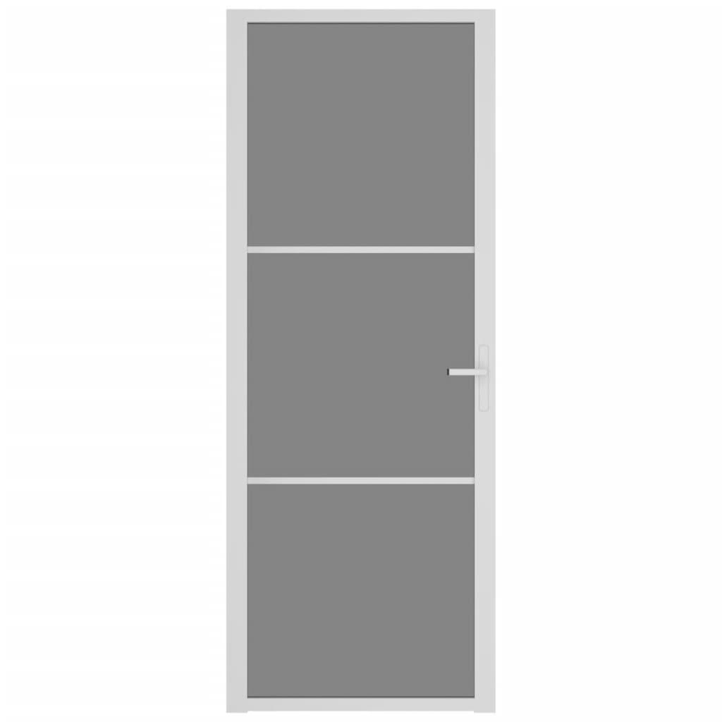 Vidaxx porte intérieure 76x201,5 cm verre ESG et aluminium blanc