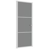 Vidaxl Porte intérieure 83x201.5 cm Verre ESG et aluminium blanc