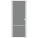 Vidaxl Porte intérieure 83x201.5 cm Verre ESG et aluminium blanc