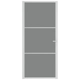 Vidaxl Porte intérieure 93x201.5 cm Verre ESG et aluminium blanc