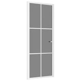 Vidaxl Porte intérieure 83x201.5 cm Verre ESG et aluminium blanc