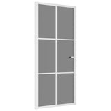 Vidaxl Puerta interior 93x201.5 cm de vidrio ESG y aluminio blanco