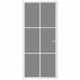 Vidaxl Porte intérieure 93x201.5 cm Verre ESG et aluminium blanc