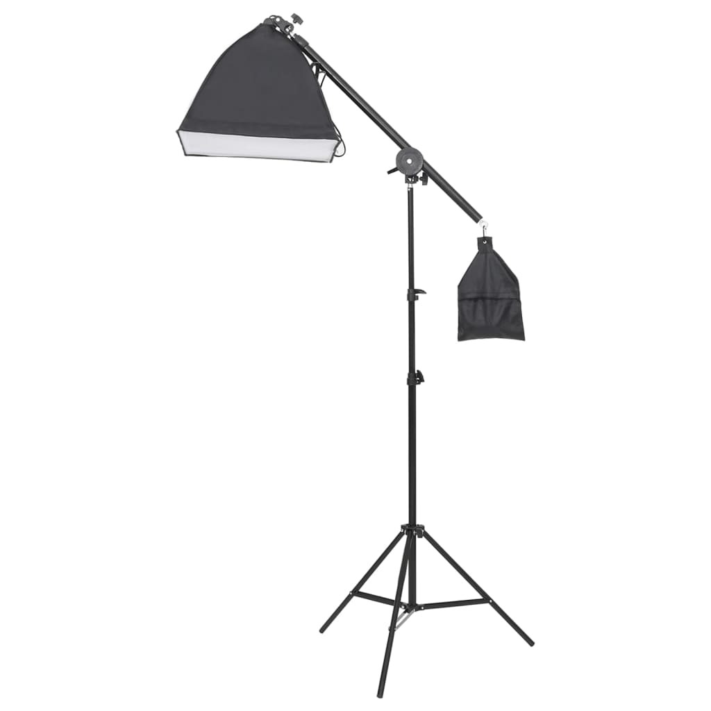 VidaXL Studio photo avec jeu de lumière, écran de fond et réflecteur