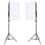 VidaXL Studio photo avec kit d'éclairage et écran de fond