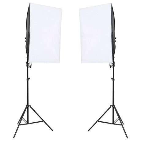VidaXL Studio photo avec kit d'éclairage et écran de fond