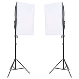 VidaXL Studio photo avec jeu de lumière, écran de fond et réflecteur