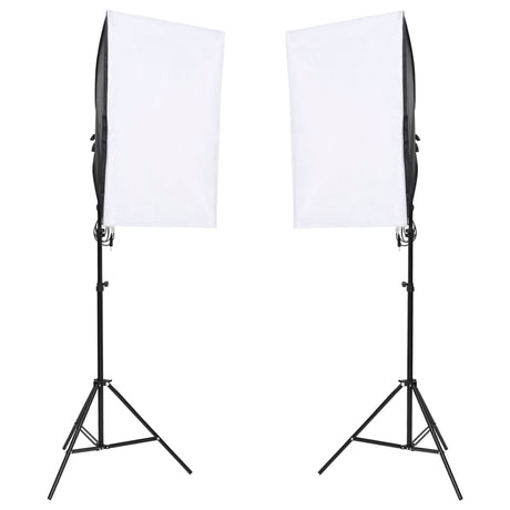 VidaXL Studio photo avec jeu de lumière, écran de fond et réflecteur