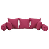 Vidaxl 7 pièces coussin décorative set tissu rose
