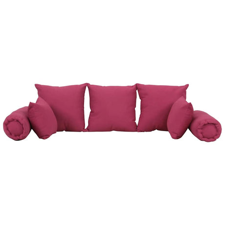 Vidaxl 7 pièces coussin décorative set tissu rose