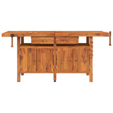 Vidaxl Workbench z szufladami i śrubami bankowymi 192x62x83 cm acaciahout