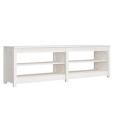 Vidaxx banc à chaussures 160x36,5x50 cm bois de pin massif blanc