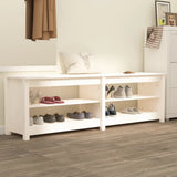 Vidaxx banc à chaussures 160x36,5x50 cm bois de pin massif blanc