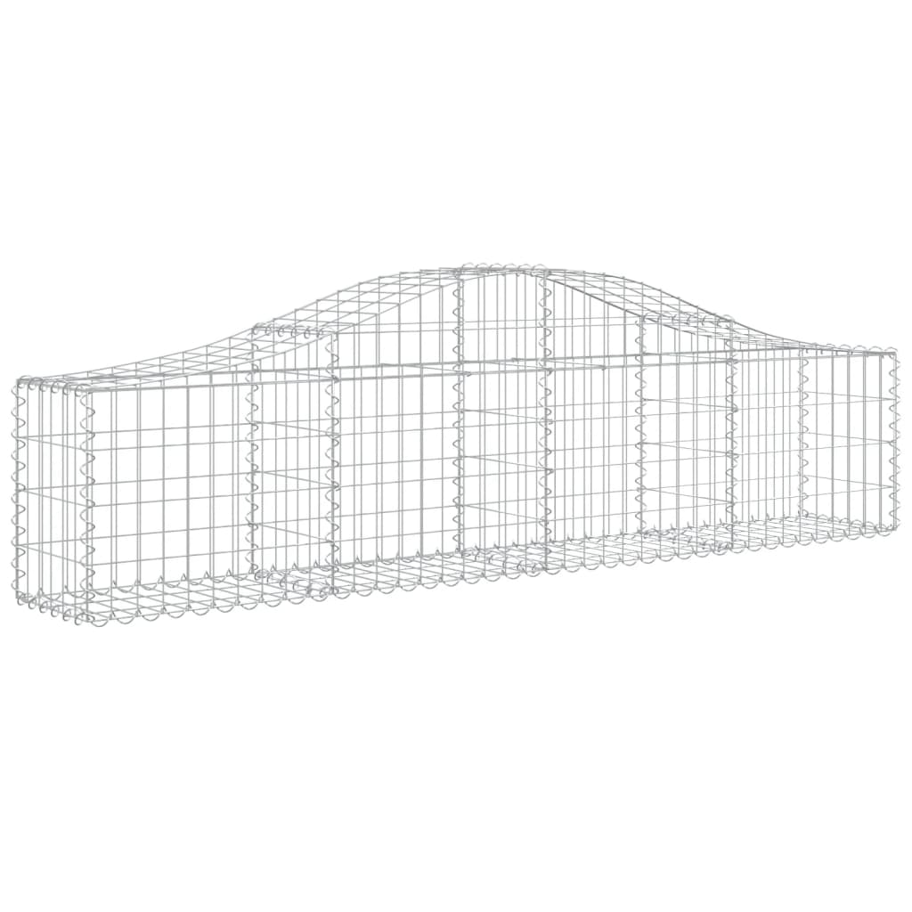 VidaXL Schans baskets 2 st vaulted 200x30x40 60 cm galvanized iron