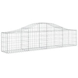 VidaXL Schans baskets 2 st vaulted 200x30x40 60 cm galvanized iron