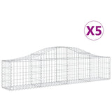 Cestas Vidaxl Schans 5 st 200x30x40 60 cm de hierro galvanizado