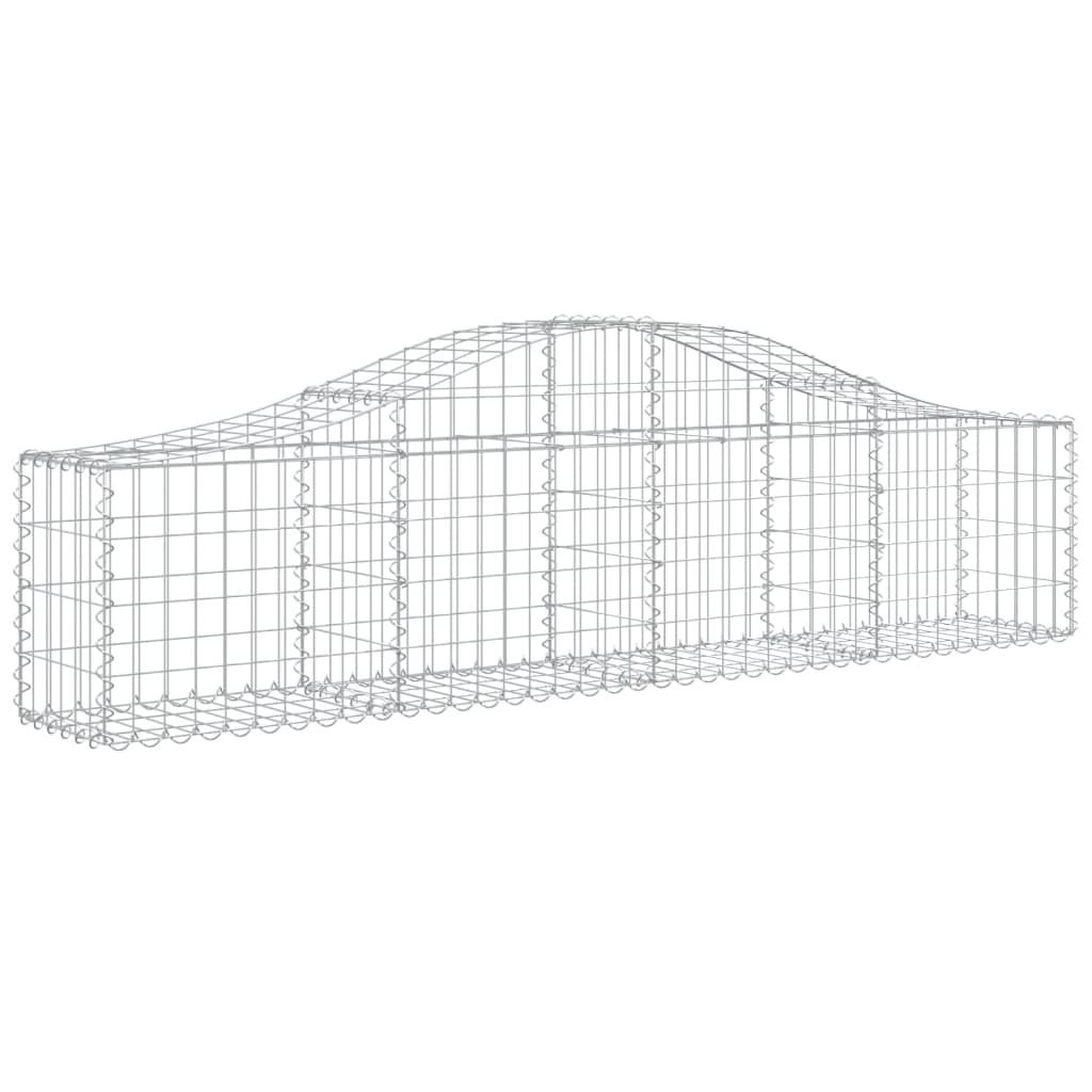 VidaXL Schans baskets 8 st vaulted 200x30x40 60 cm galvanized iron