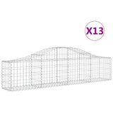 Vidaxl Schans Cestini 13 Stated a volta 200x30x40 60 cm Galvanized Iron