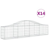 Cestas Vidaxl Schans 14 st 200x30x40 60 cm de hierro galvanizado