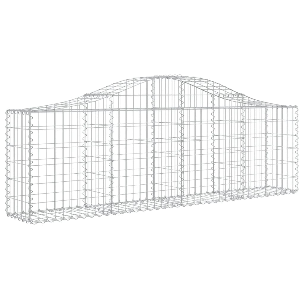 VidaXL Schans baskets 3 st vaulted 200x30x60 80 cm galvanized iron