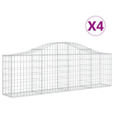 Vidaxl Schans kurver 4 St Vaulted 200x30x60 80 cm galvanisert jern