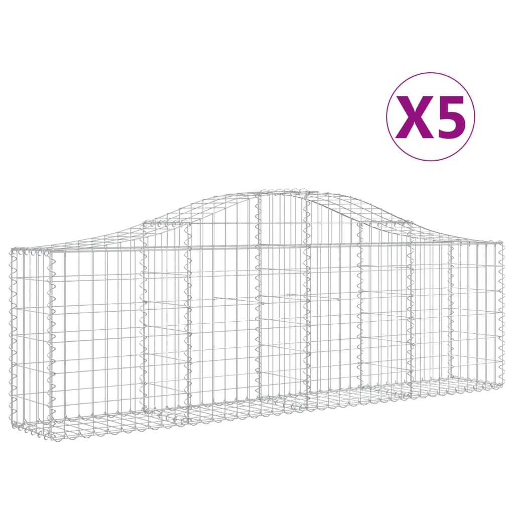 Vidaxl Schainen Kuerf 5 St Vauxed 200x360 80 cm Galvaniséiert Eisen