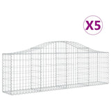 Cestas Vidaxl Schans 5 st 200x30x60 80 cm de hierro galvanizado