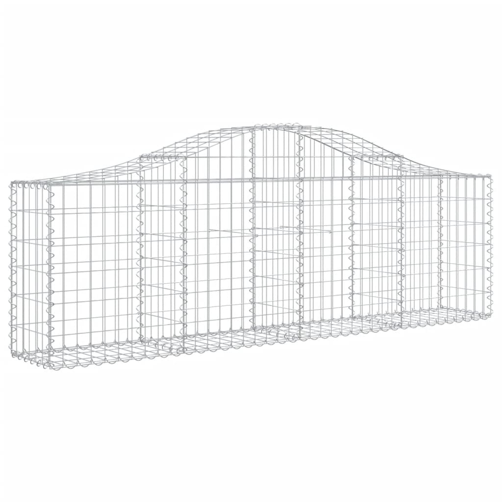 Vidaxl Schans baskets 6 st vaulted 200x30x60 80 cm galvanized iron