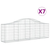 Cestas Vidaxl Schans 7 st 200x30x60 80 cm de hierro galvanizado