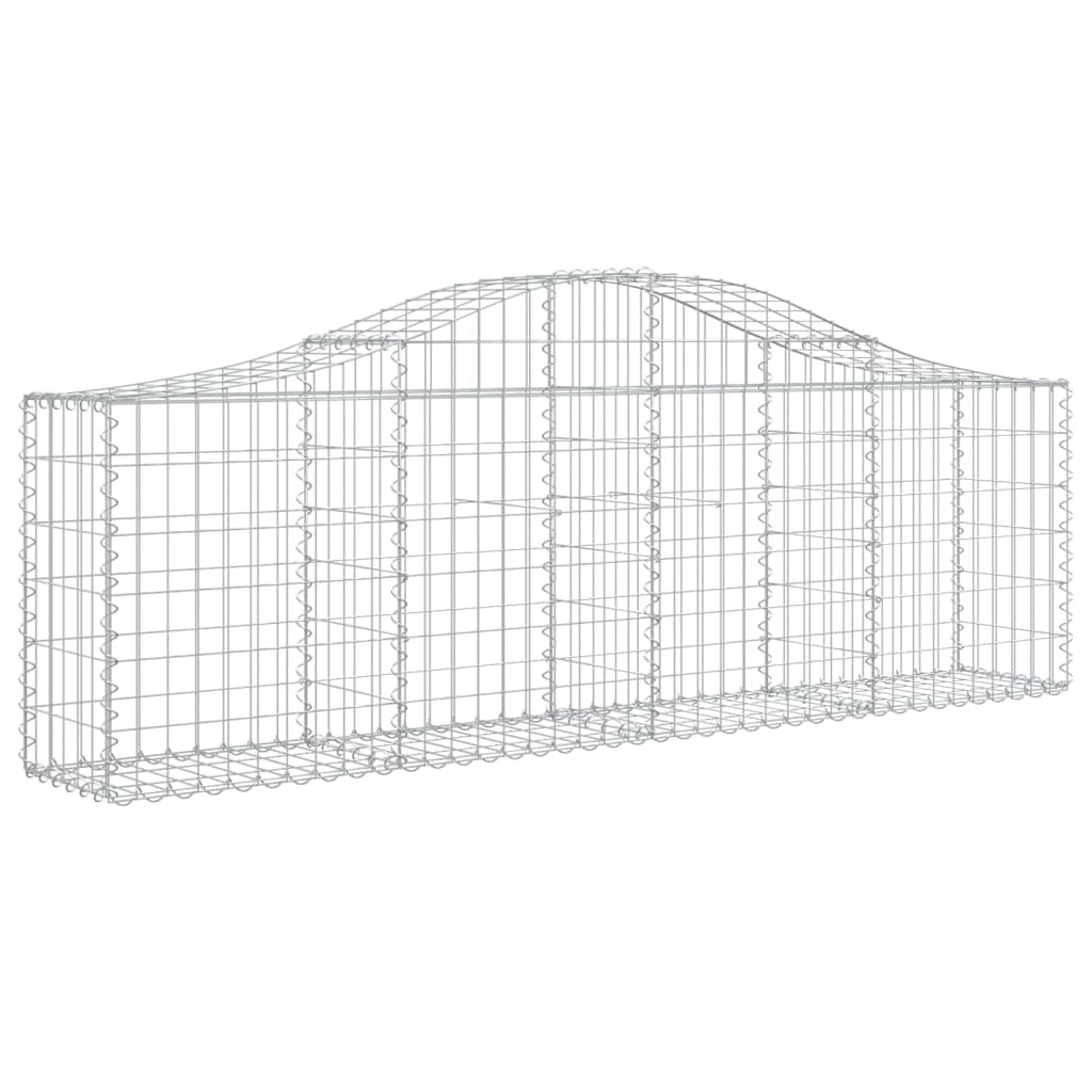 Cestas Vidaxl Schans 8 st 200x30x60 80 cm de hierro galvanizado