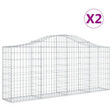 Cestas Vidaxl Schans 2 st 200x30x80 100 cm de hierro galvanizado