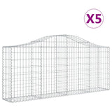 Cestas Vidaxl Schans 5 st 200x30x80 100 cm de hierro galvanizado