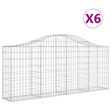 Cestas Vidaxl Schans 6 st 200x30x80 100 cm de hierro galvanizado