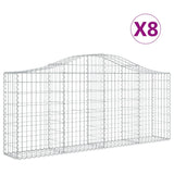 Vidaxl Schans Cesti 8 a volta a volta 200x30x80 100 cm Galvanized Iron