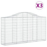 Vidaxl Schans kurver 3 st Vaulted 200x30x100 120 cm jern