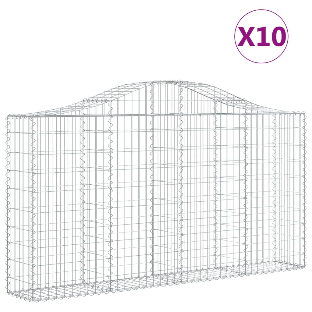 Cestas Vidaxl Schans 10 st 200x30x100 120 cm de hierro