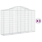 BIDAXL SCHANS BASKETS 3 ST VAULTED 200x30x120 140 cm järn