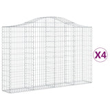 Vidaxl Schans Pankets 4 St Vaulted 200x30x120 140 cm fer