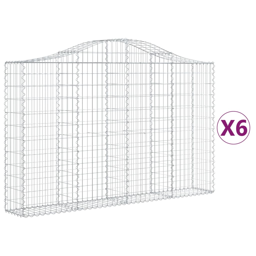 Vidaxl Schans Pankets 6 St Vaulted 200x30x120 140 cm fer