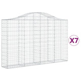 VidaXL Schans baskets 7 st vaulted 200x30x120 140 cm iron