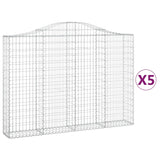 Vidaxl Schans kurver 5 st Vaulted 200x30x140 160 cm jern