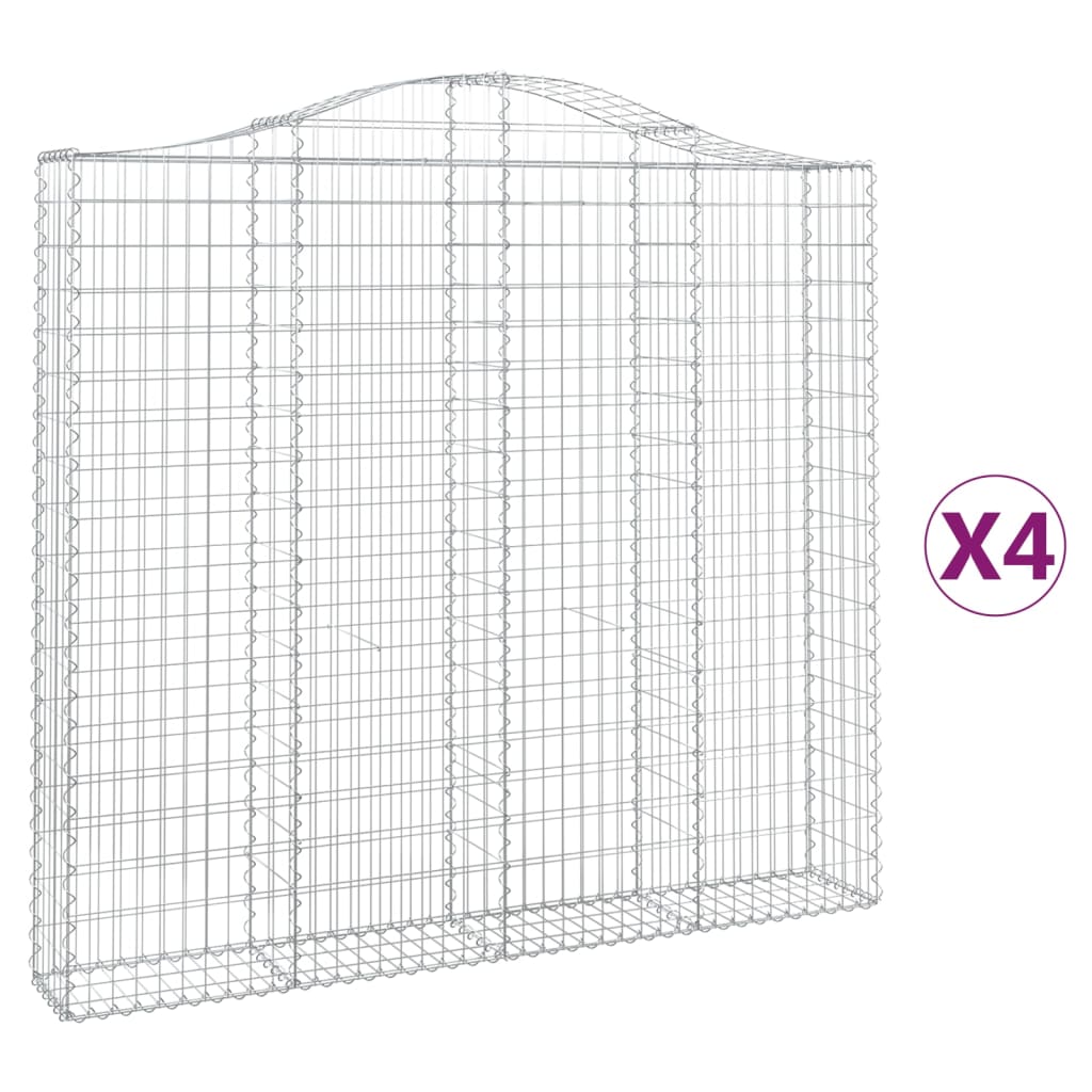 VidaXL Schans baskets 4 st vaulted 200x30x180 200 cm iron