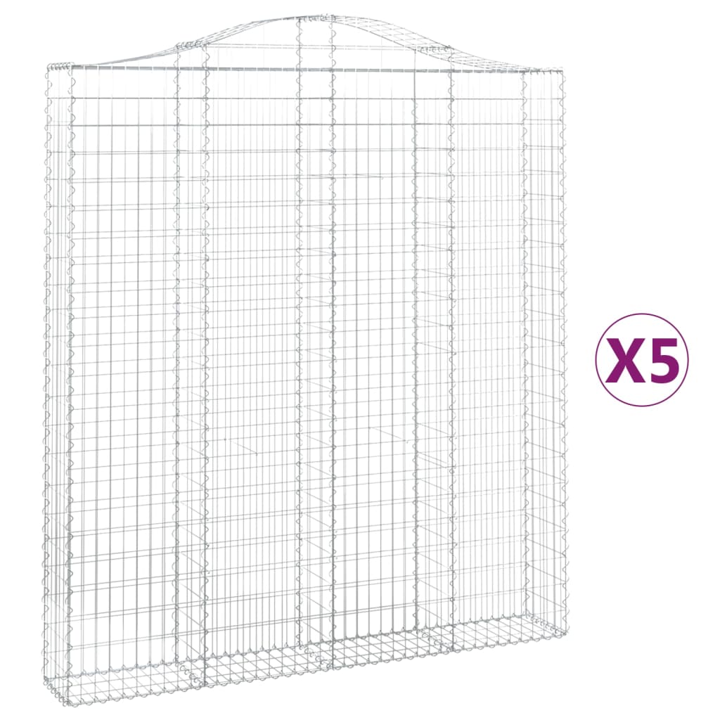 Vidaxl Schans kurver 5 st Vaulted 200x30x220 240 cm jern