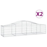 Vidaxl Schans Cesti 2 a volta a volta 200x50x40 60 cm Galvanized Iron