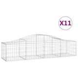 VidaXL Schans baskets 11 st vaulted 200x50x40 60 cm galvanized iron