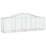 VidaXL Schans baskets 3 st vaulted 200x50x60 80 cm galvanized iron